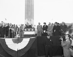 Unveiling of Will Rogers statue and painting by W. D. Smith