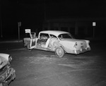 Car accident between a 1952 Ford and a 1956 Chevrolet at University Drive and Freeway by W. D. Smith