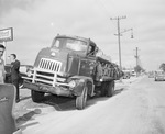 Car accident between a Maxwell Steel Truck and a Gravel Truck at Riverside Drive and Lawnwood by W. D. Smith