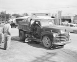 Car accident between a Maxwell Steel Truck and a Gravel Truck at Riverside Drive and Lawnwood by W. D. Smith