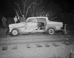 Car accident between a Chevrolet and Frisco Train at West Berry Crossing by W. D. Smith