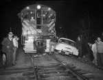 Car accident between a Chevrolet and Frisco Train at West Berry Crossing by W. D. Smith