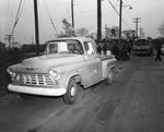 Car accident at Hightower and East 1st Streets between bus, Baker Brothers Truck and a motorcycle by W. D. Smith