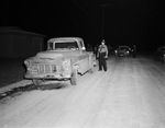 Car accident at Standering and Clayton Road West between a Chevrolet and Chevrolet pick-up truck by W. D. Smith