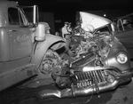 Car accident between a Morton's Foods truck and a car at Northeast 28th and East Belknap Streets by W. D. Smith