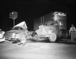 Car accident between a Morton's Foods truck and a car at Northeast 28th and East Belknap Streets by W. D. Smith