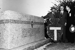 36th Division Memorial Stone dedicated during 25th reunion of Camp Bowie during World War I