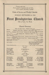 Order of Service and Weekly Calendar for the First Presbyterian Church of Fort Worth, Texas by William J. Marsh
