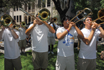 Marching Band Trombone Players by University Photographer