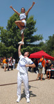 Maverick Cheerleader Lift by University Photographer