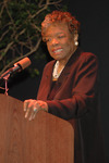 Maya Angelou at Texas Hall by University Photographer