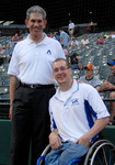 President Spaniolo and Michael Paye by University Photographer