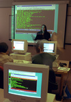 Professor Presents Lecture in Computer Lab by University Photographer