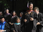 Student at graduation ceremony by University Photographer