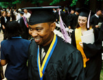 student at graduation ceremony by University Photographer