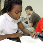 Student Doing Homework by University Photographer