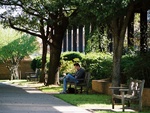 Student Reading by University Photographer