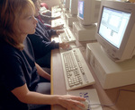 Student Working on Computer by University Photographer