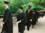 Students at graduation ceremony by University Photographer