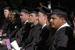 Students at graduation ceremony by University Photographer