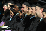 Students at graduation ceremony by University Photographer