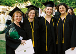 Students at graduation ceremony by University Photographer