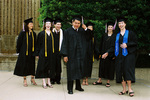 Students at graduation ceremony by University Photographer