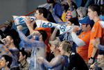 Students participating in athletic event. by University Photographer