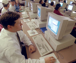 Students Working on Projects in Computer Lab by University Photographer