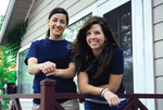 Two women on a porch by University Photographer