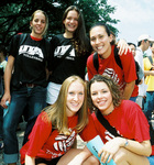 Volleyball Players Posing by University Photographer